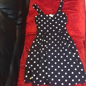 Polka Dotted Above the Knee Pinup Dress L